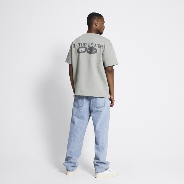 Printed sweat tee "Again"